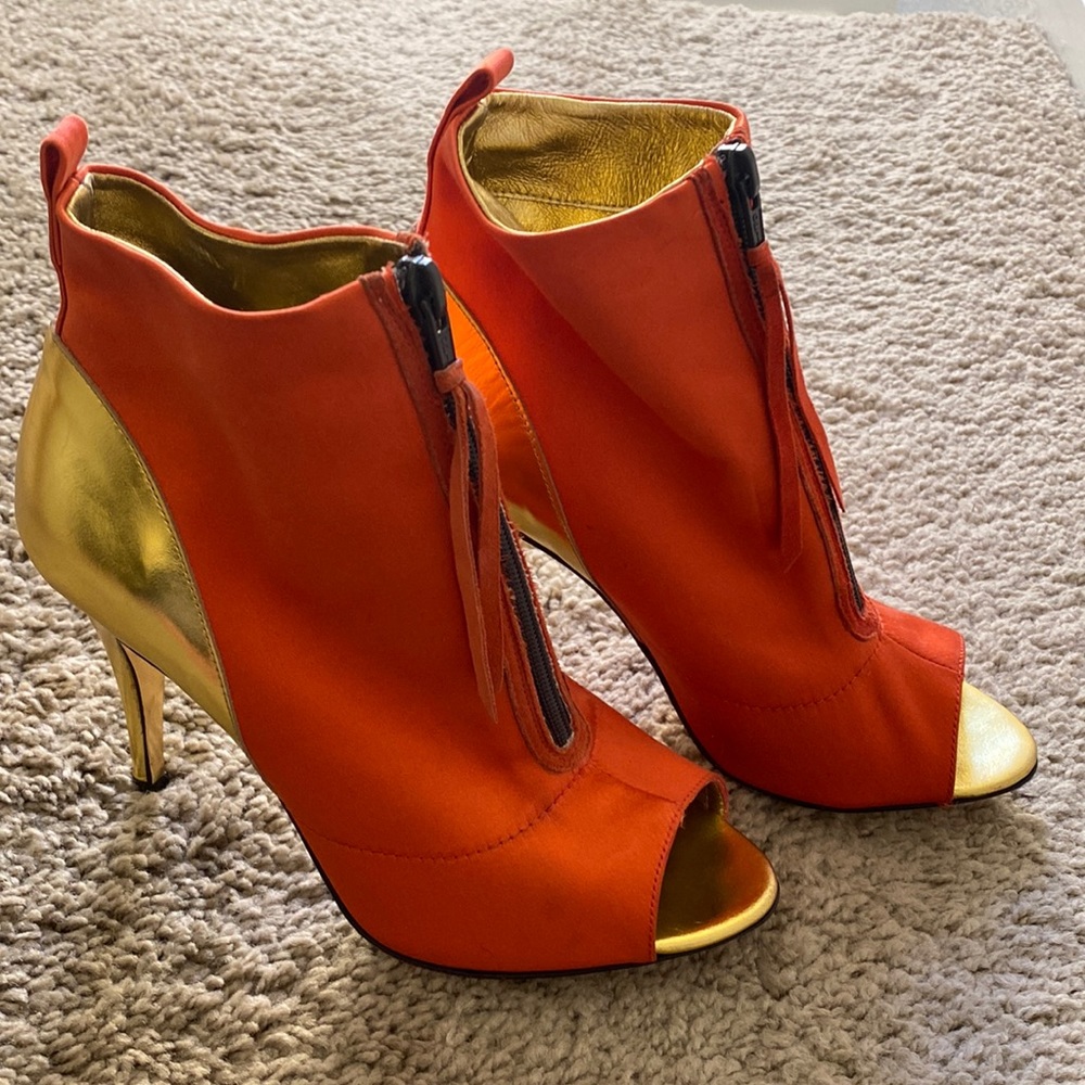 Jerome C Rousseau Satin Booties
